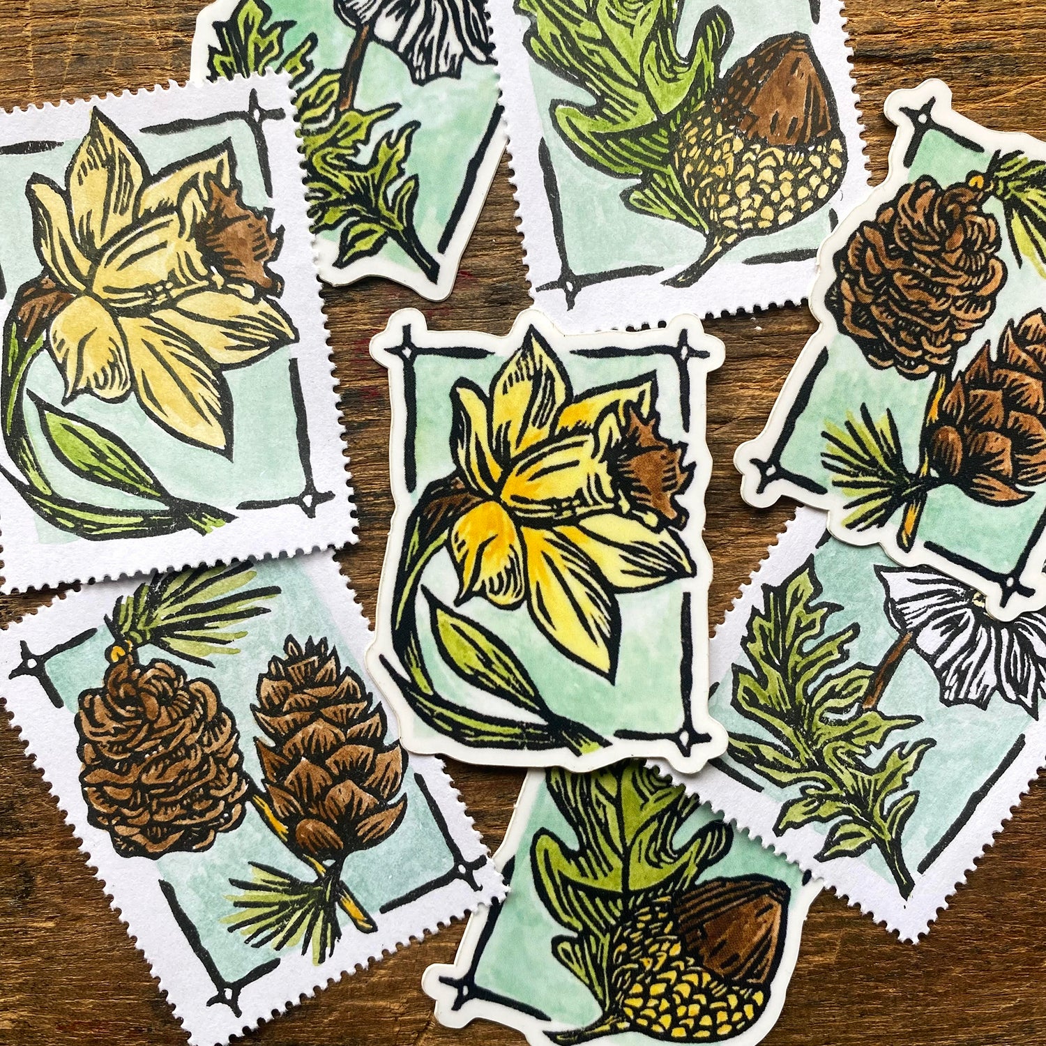 Stickers and Traditional Stamps