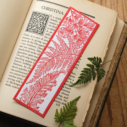 Fern Fever - Lino Printed Bookmark