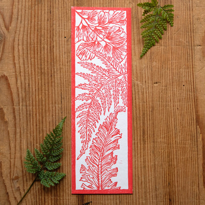 Fern Fever - Lino Printed Bookmark