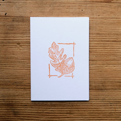 Four Seasons - Hand Printed Set of Four Mini Greetings Cards