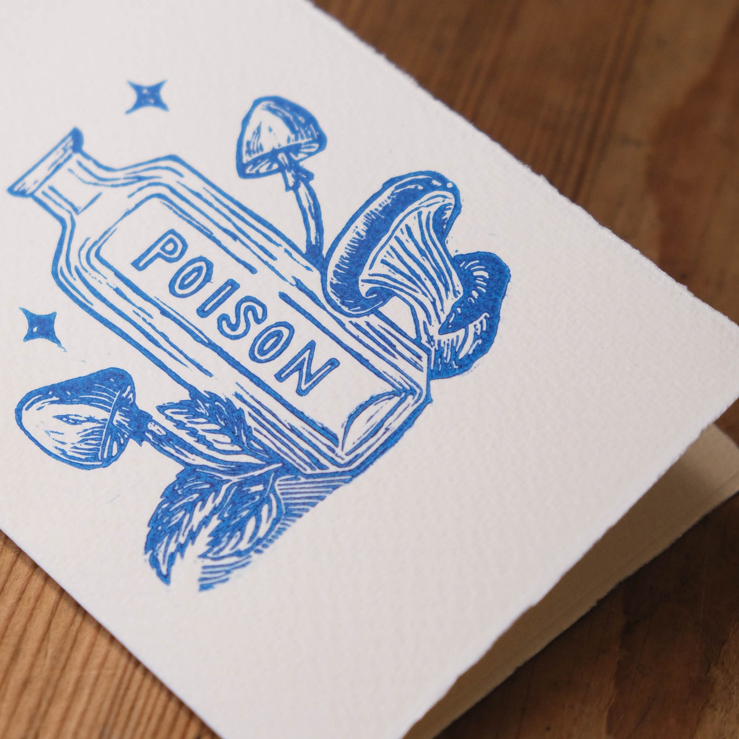 Poison Bottle - Hand Printed Mini Greetings Card