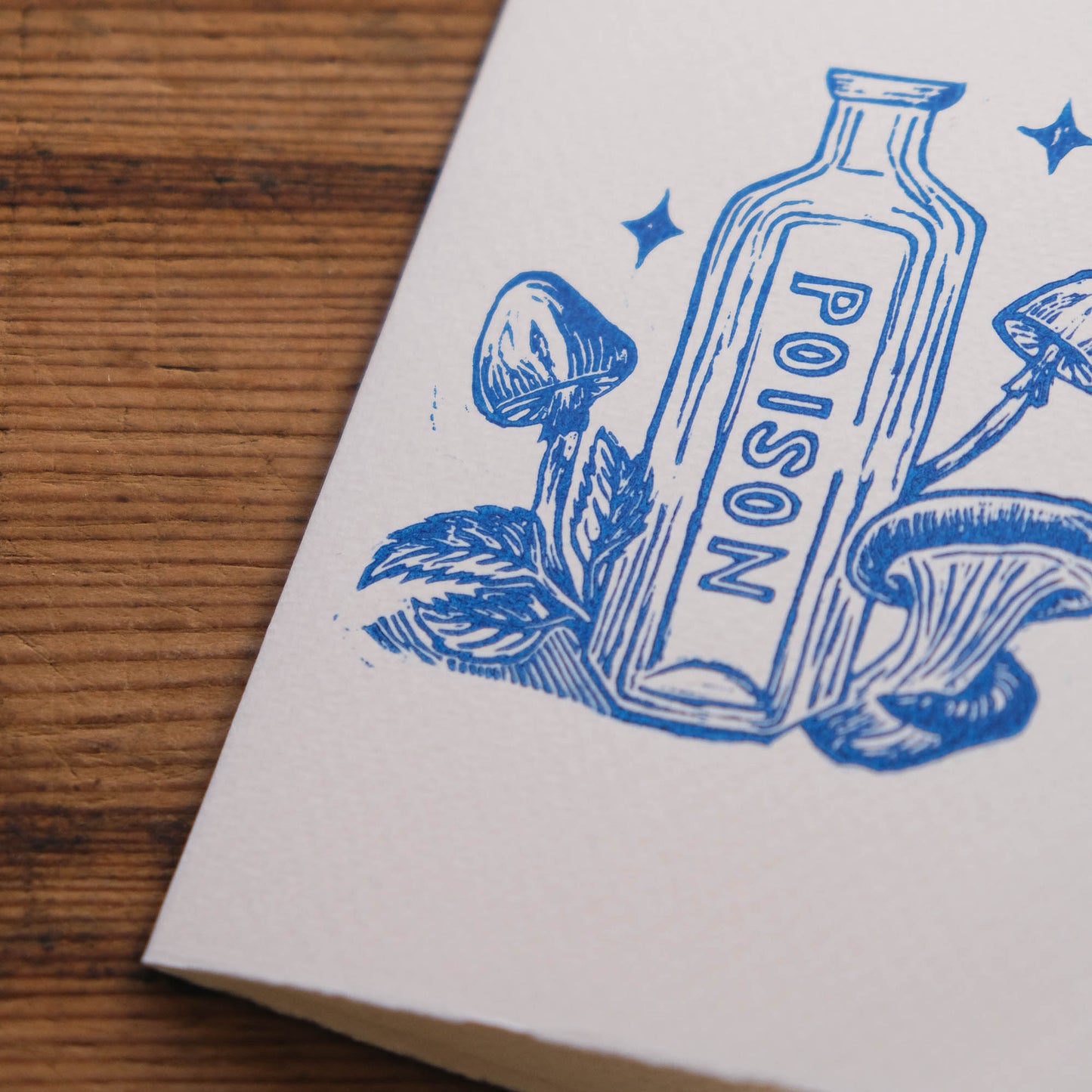 Poison Bottle - Hand Printed Mini Greetings Card