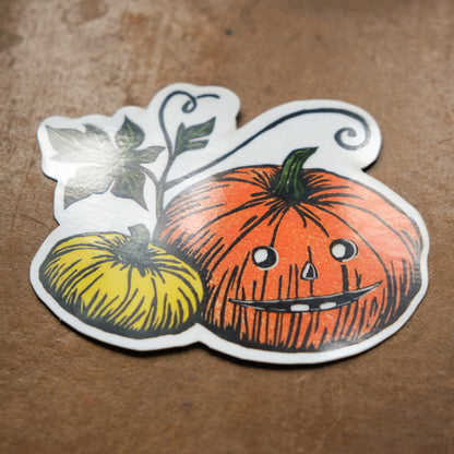 Halloween Pumpkin - Glow in the Dark Single Sticker