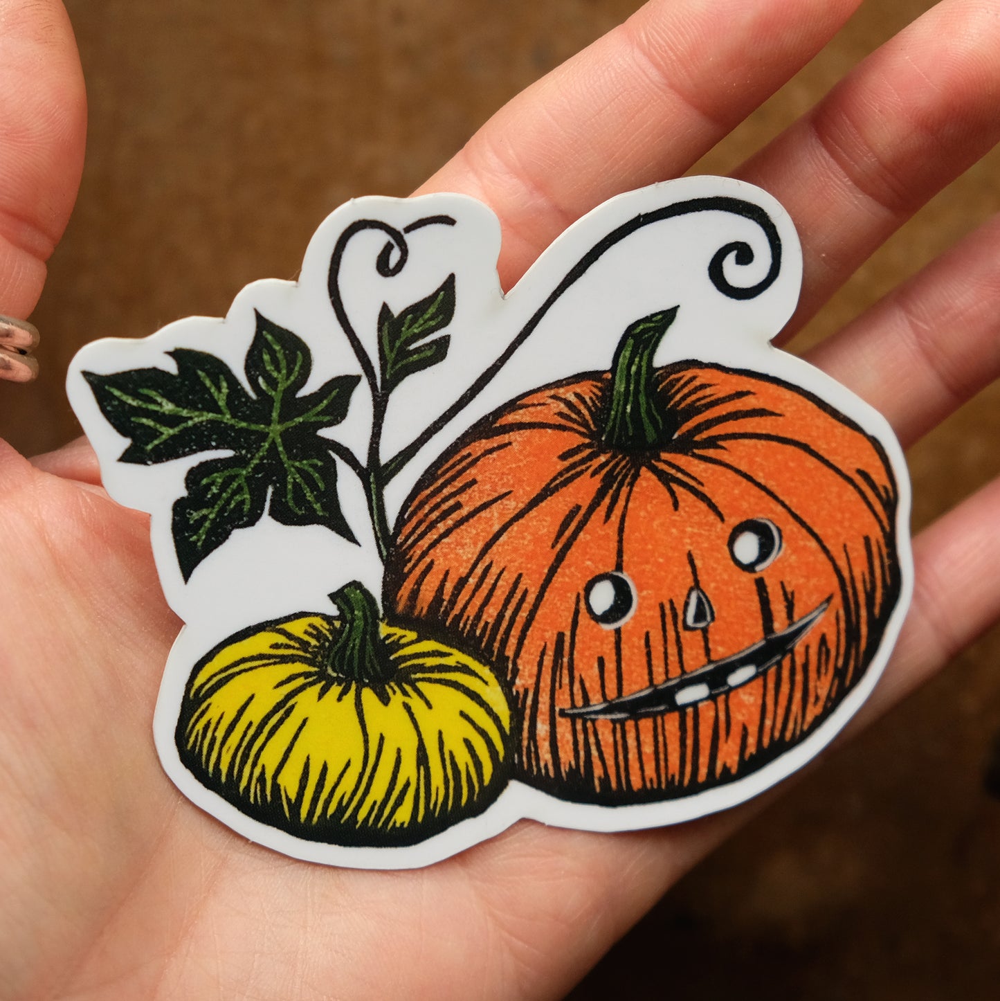 Halloween Pumpkin - Glow in the Dark Single Sticker