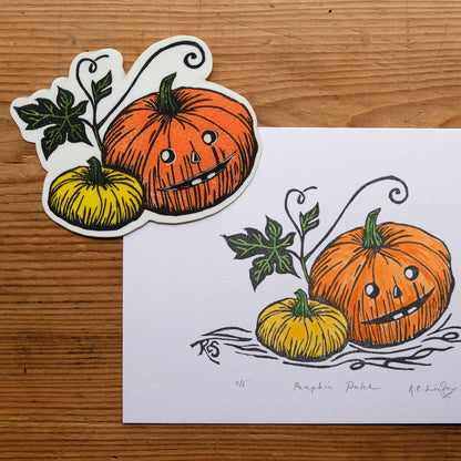 Halloween Pumpkin - Glow in the Dark Single Sticker