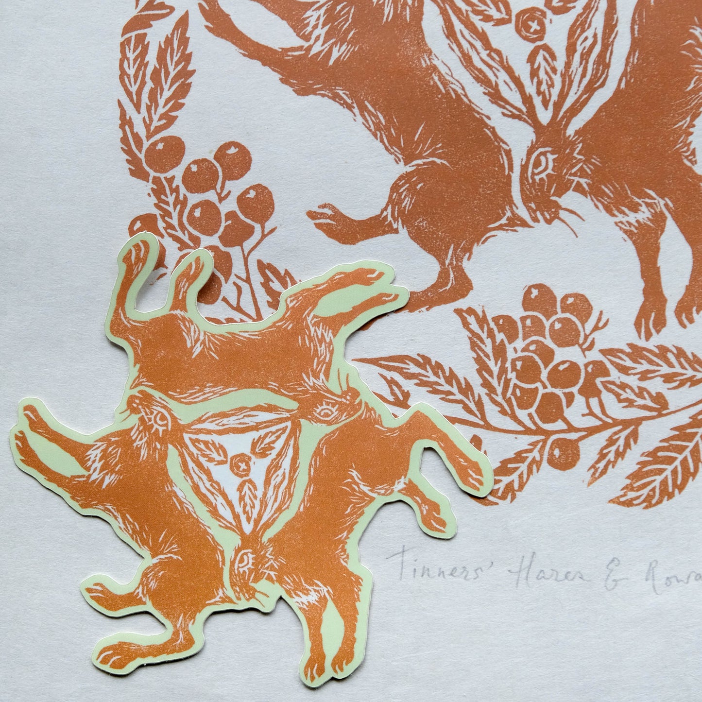 Tinners' Hares and Rowan - Single Sticker